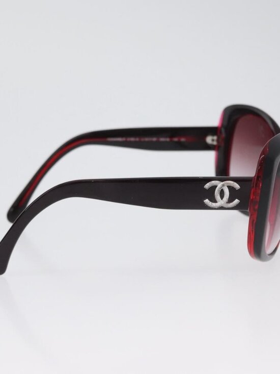 CHANEL COCO Mark Sunglasses plastic Red 5183-A CC Auth BA11304 main image 12
